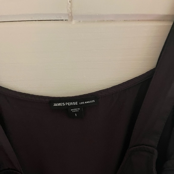 JAMES PERSE Jumpsuit Sleeveless Black Women’s Sz 1 Viscose Drawstring Waist - Picture 4 of 6